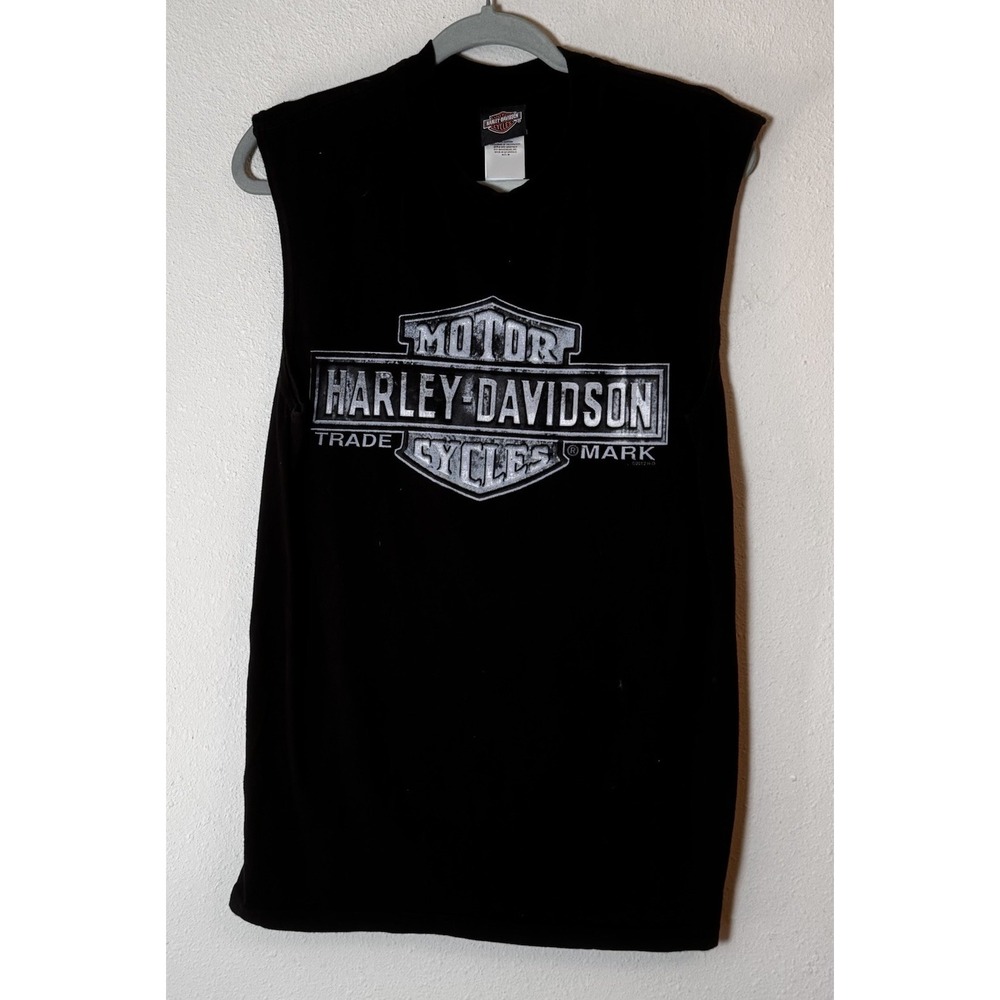 Harley Davidson Sleeveless T Shirt Mens M Black San Antonio TX Graphic